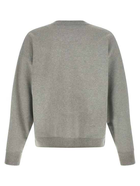 Maison Mihara Yasuhiro Orange Bold Text Long-Sleeve Sweatshirt