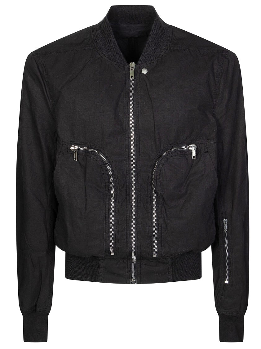 Drkshdw Bauhaus Flight Cropped Ribbed Details Bomber Jacket