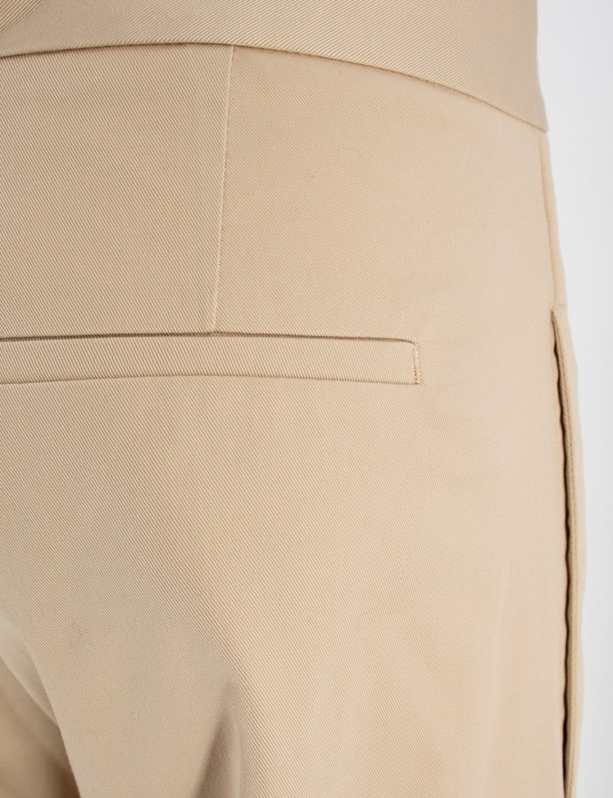 Fabiana Filippi High-Waisted Straight-Leg Cotton Trousers In Gabardine