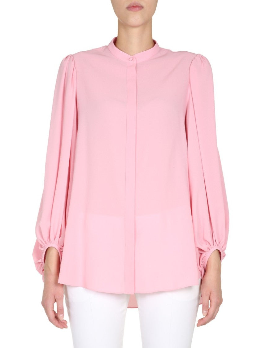 Alexander Mcqueen Soft Pink Silk Blouse