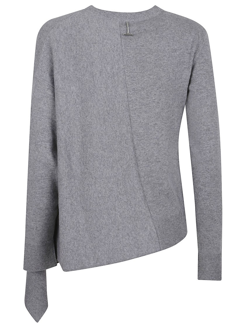 Alexander Mcqueen Hem Gray Cashmere Jumper
