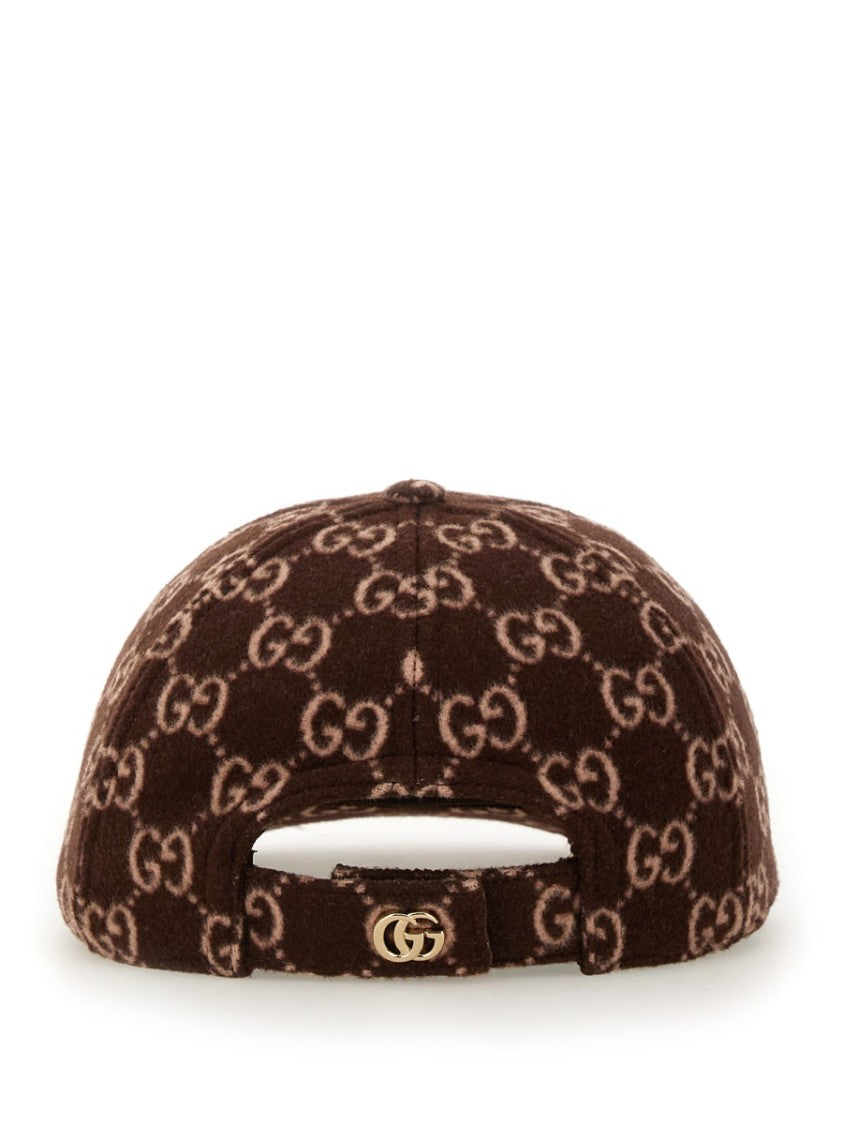 Gucci Gg Monogram Virgin Wool-Blend Baseball Cap