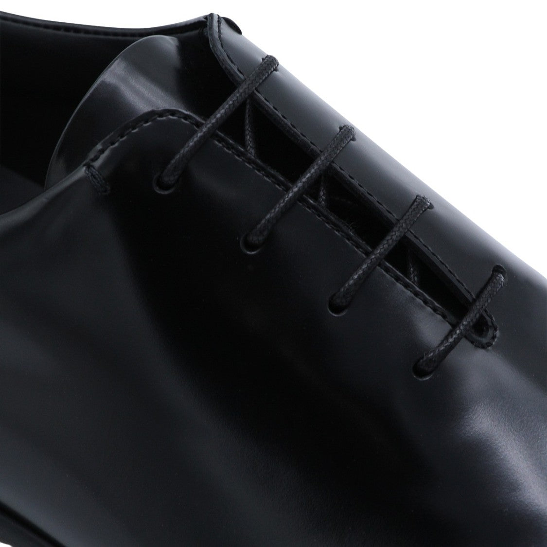 Jil Sander Minimalist Black Lace-Up Shoes With Polished Finish