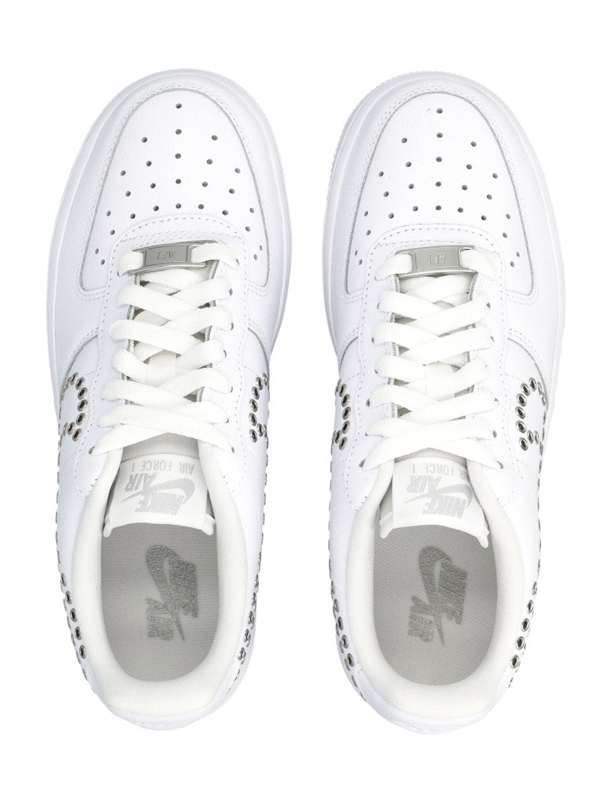 Nike Leather Sneakers With Perforated Detailing And Metallic Accents