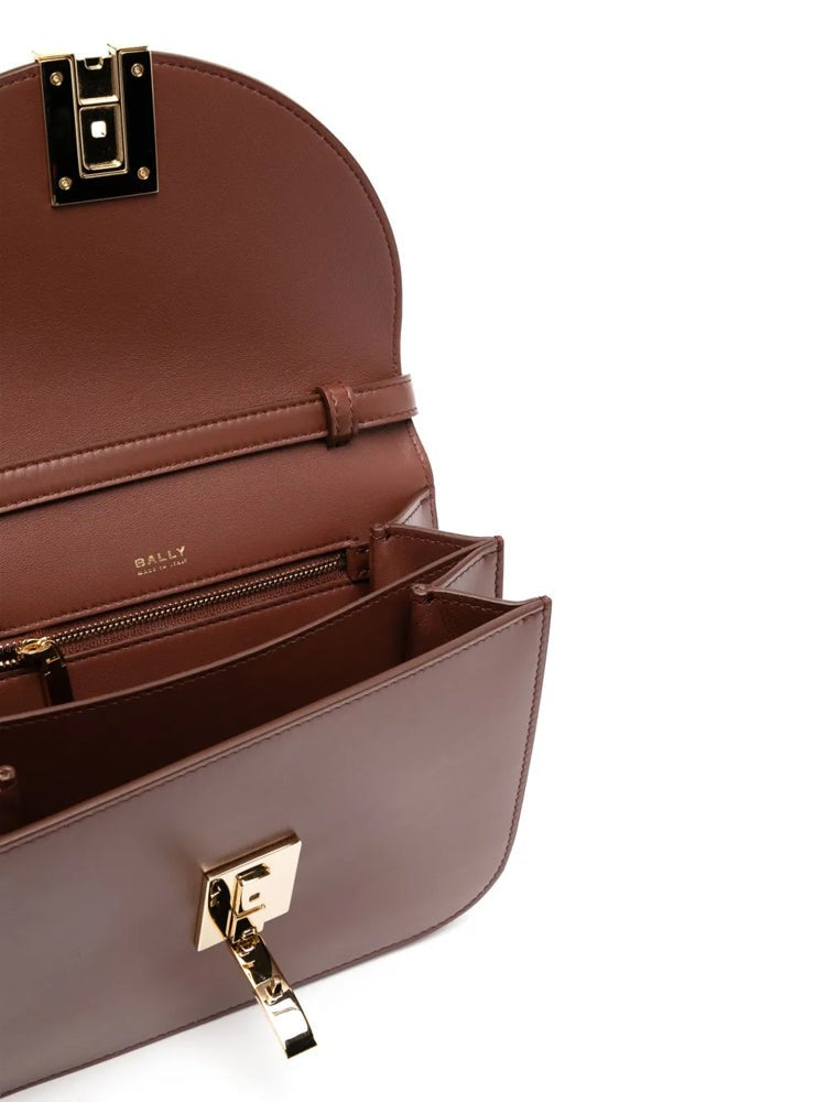 Bally Structured Crossbody Bag With Polished Gold Hardware