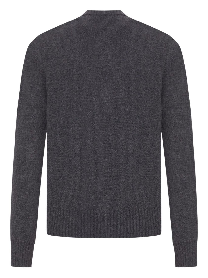 Ami Paris Cashmere V-Neck Cardigan