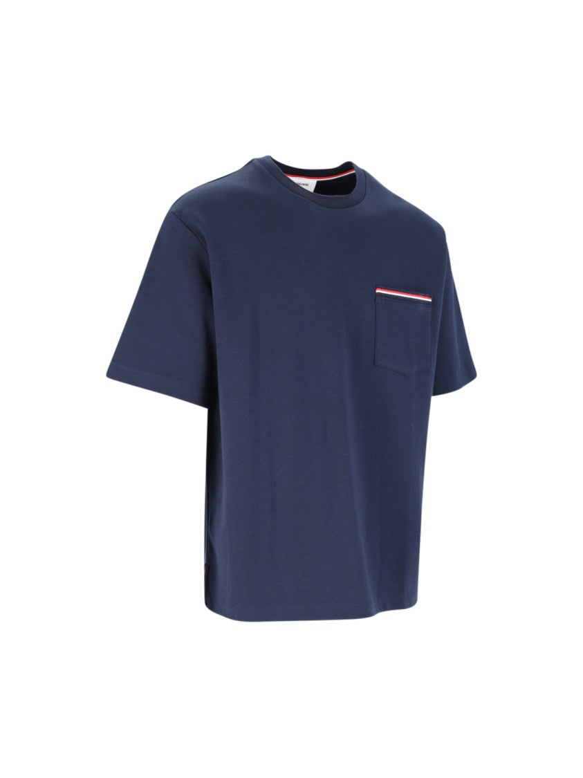 Thom Browne Logo Pocket T-Shirt – Blue