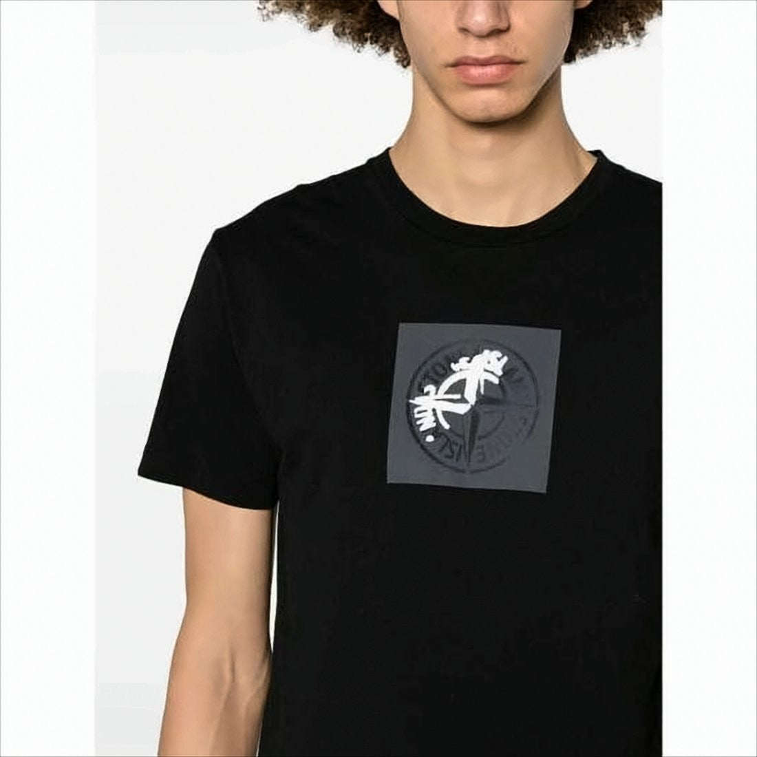 Stone Island Short-Sleeve Cotton T-Shirt With Iconic Emblem