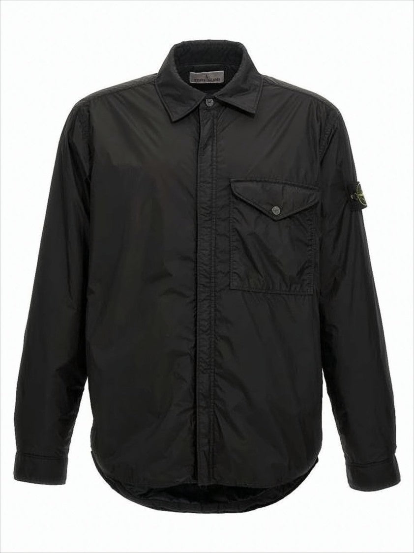 Stone Island Lightweight Black Outerwear Shirt