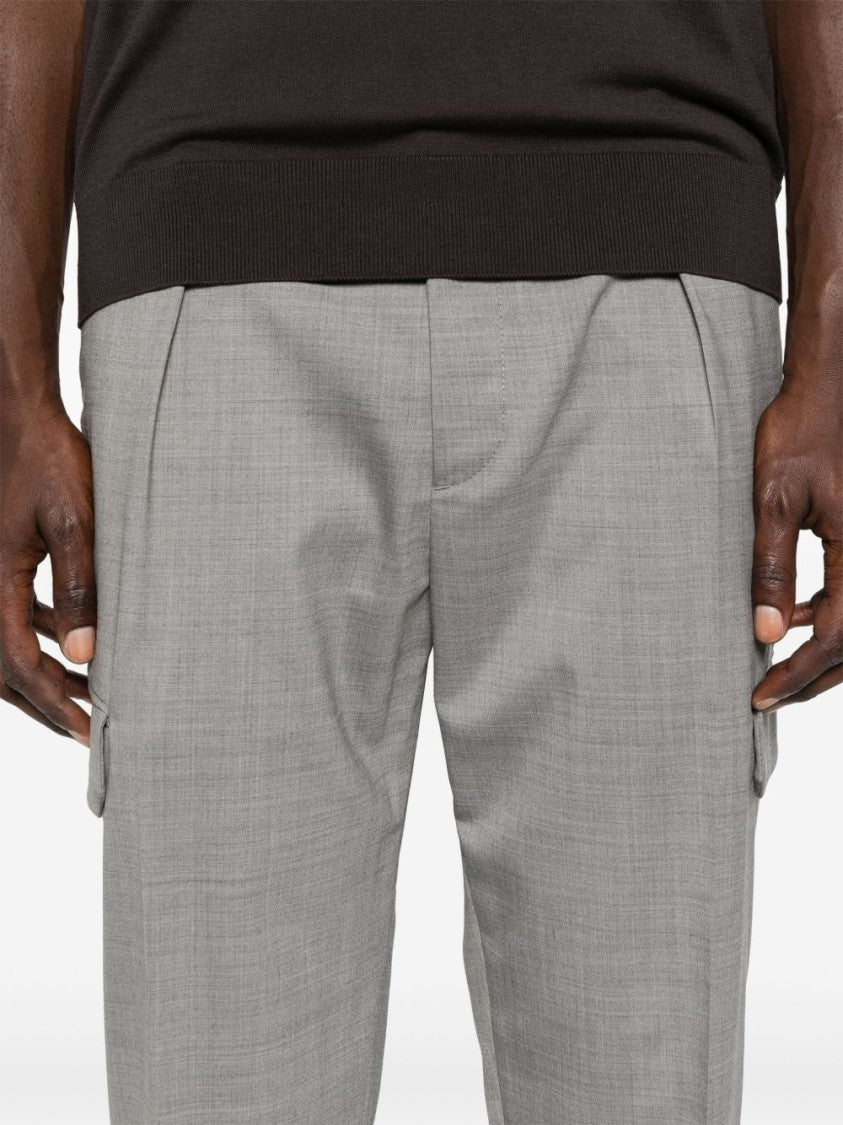 Paolo Pecora Tailored Cropped Trousers With Elastic Waistband