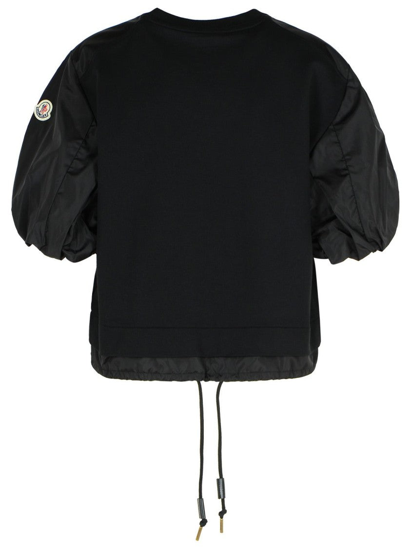 Moncler Over' Black Cotton T-Shirt