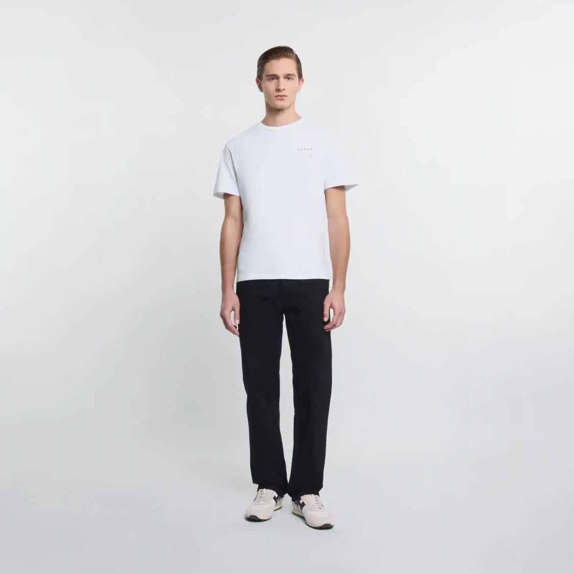 Hogan Versatile White T-Shirt With Calf Leather Accents