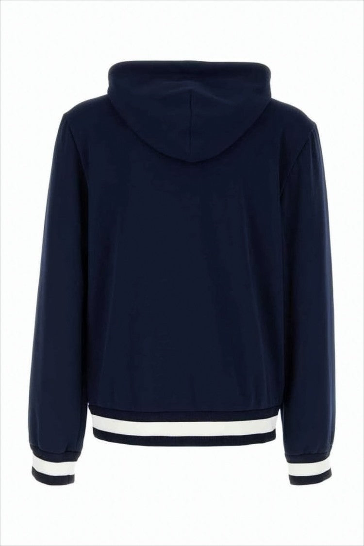 Gucci Navy Blue Long-Sleeve Zip-Up Hoodie
