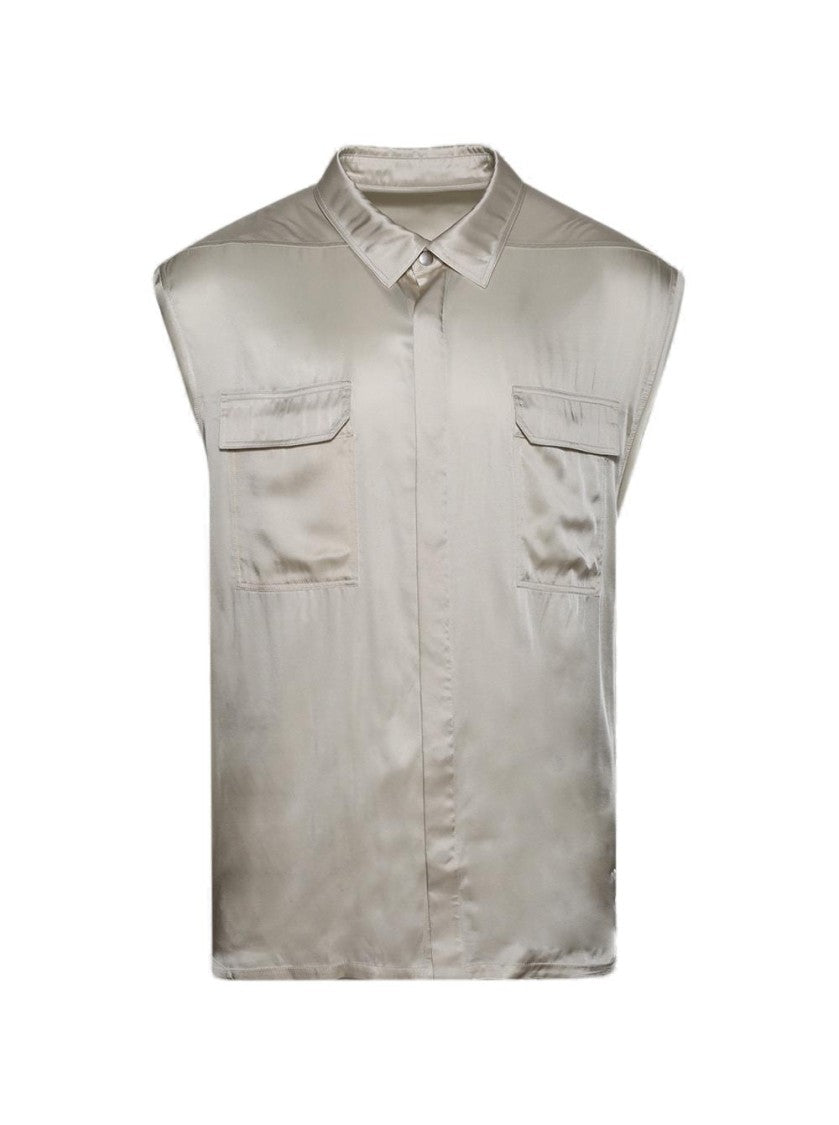 Rick Owens Jumbo Sleeveless Shirt Dinge