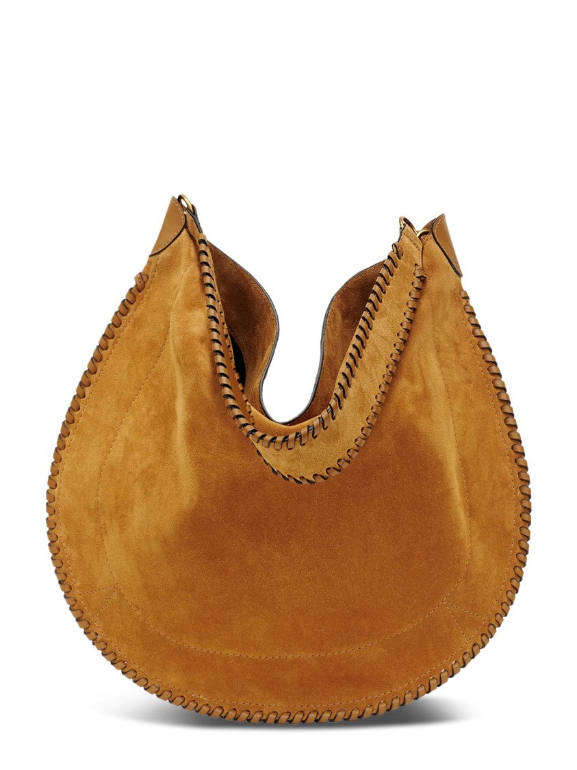 Isabel Marant Oskan Hobo Soft-Gz Whipstitched Suede Hobo Bag