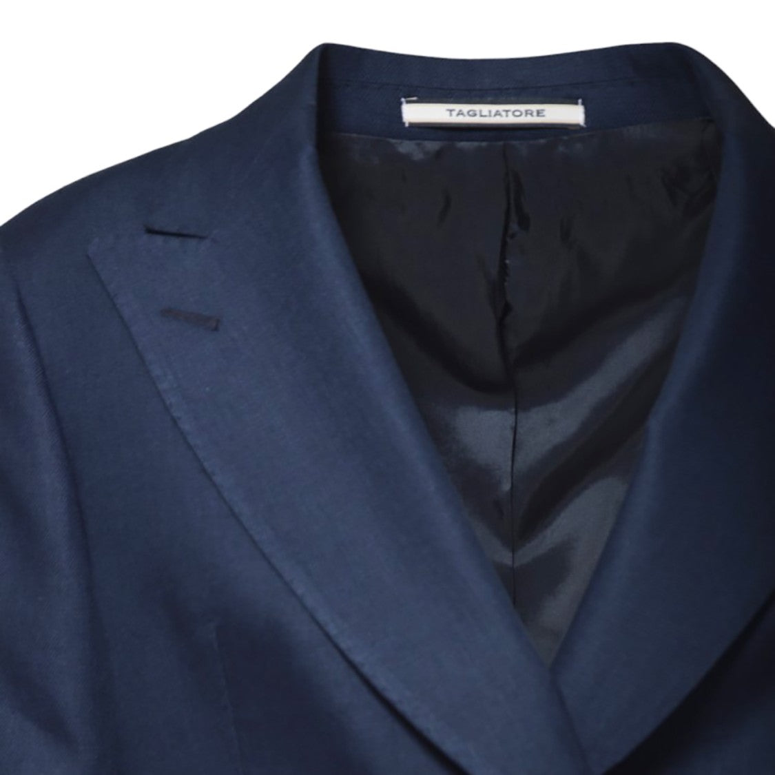 Tagliatore J-Coral Dark Blue Linen Double Breasted Jacket