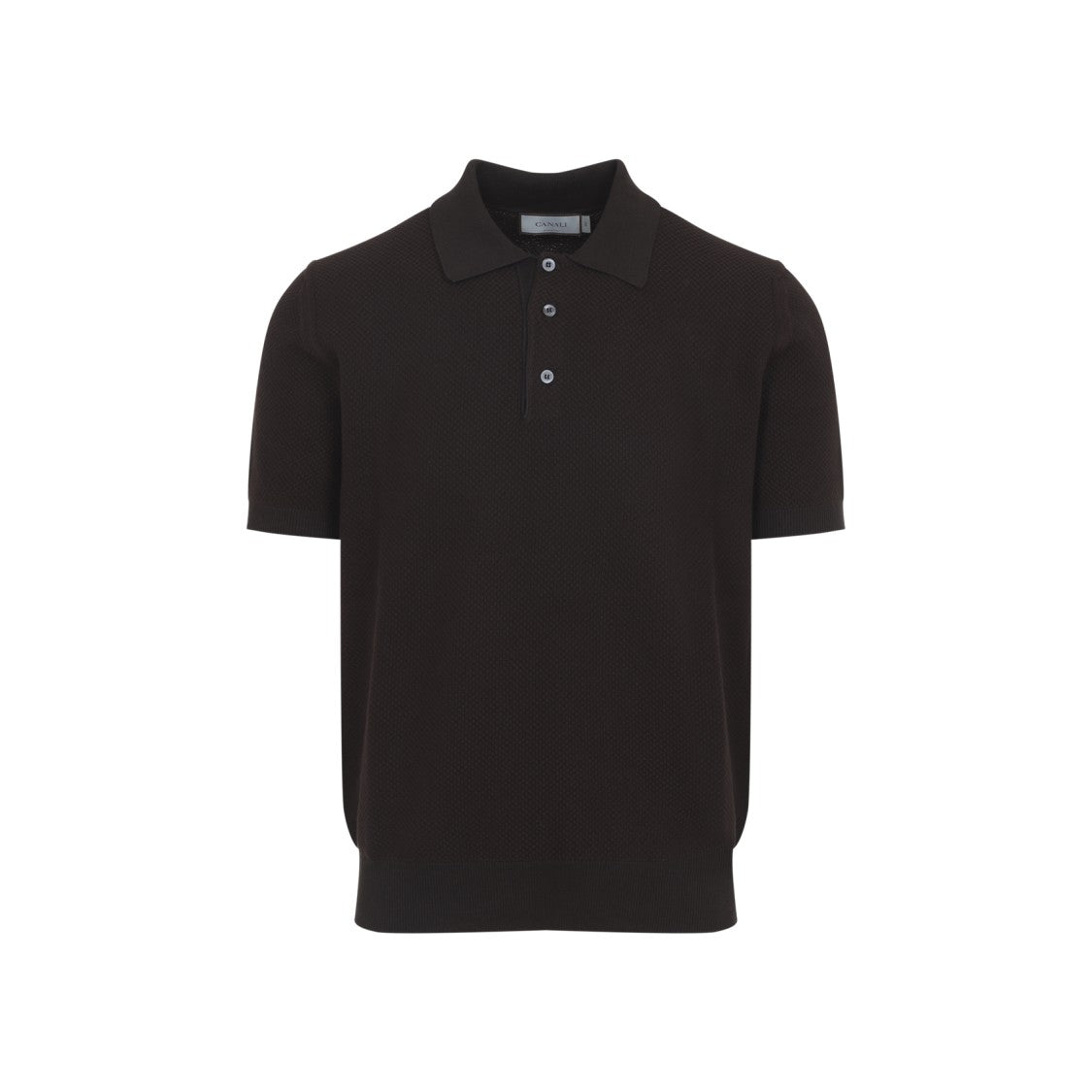 Canali Short-Sleeved Polo Sweater With Classic Collar