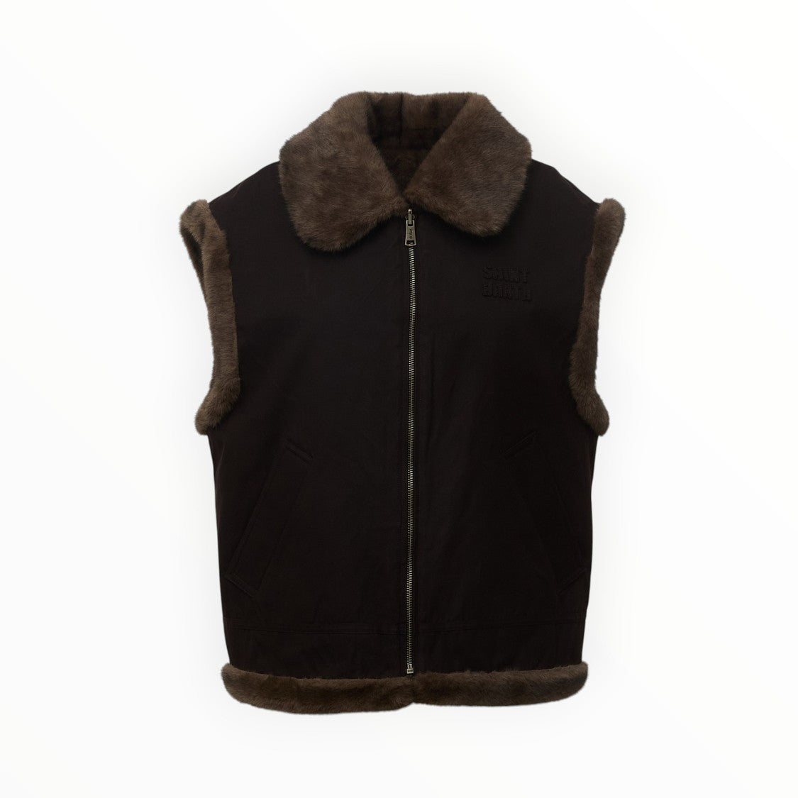 Mc2 Saint Barth Hesketh Reversible Waxed Faux Fur Gilet