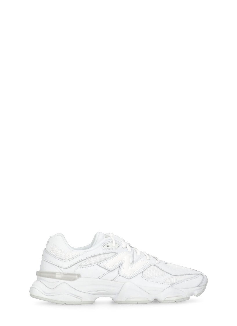 New Balance White 9060 Abzorb Leather-Fabric Sneakers