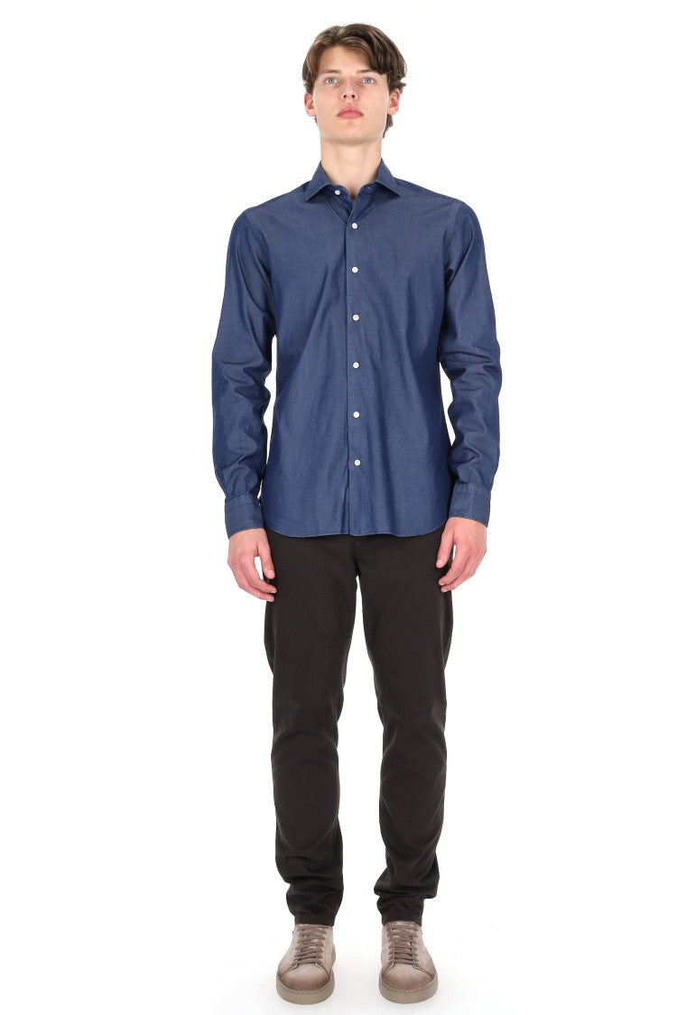 Barba Dandylife Line Tailored Denim Shirt