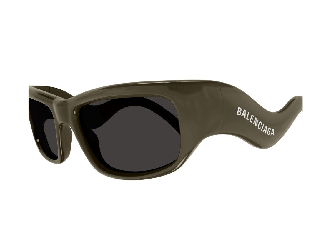 Balenciaga Brown Bb0320s Wavy Oversized Sunglasses