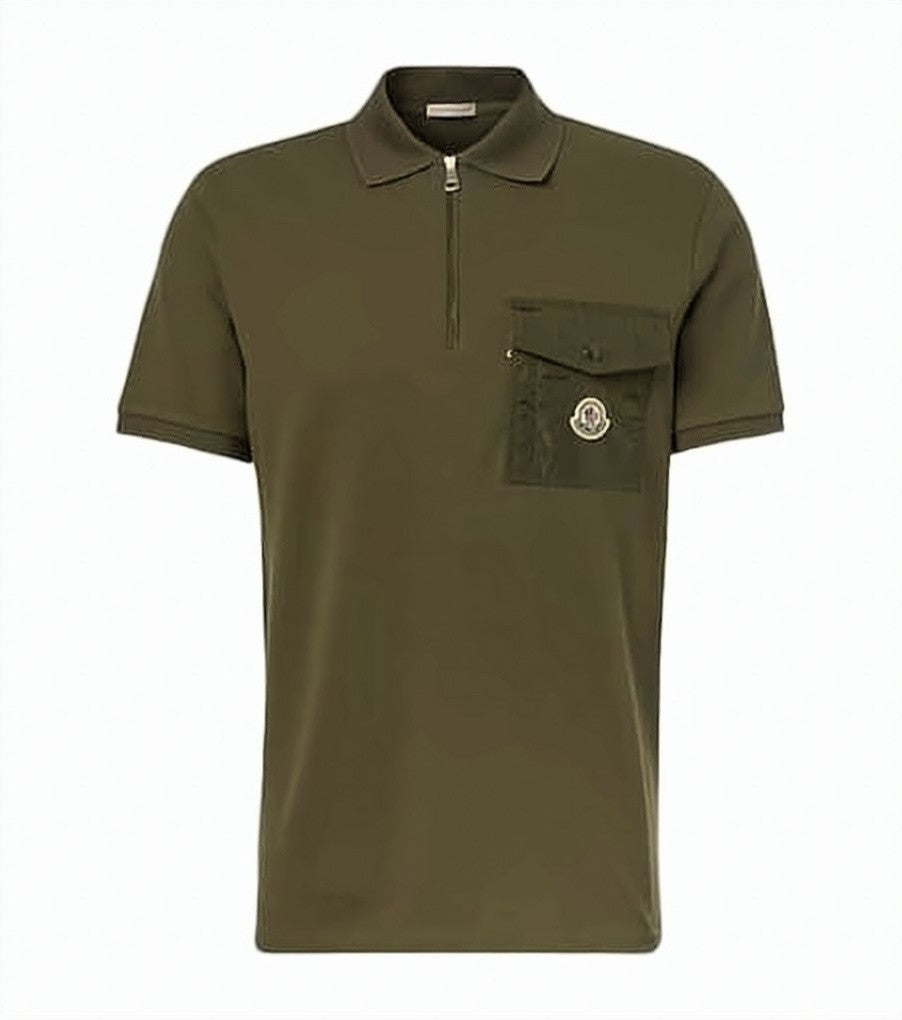 Moncler Short-Sleeved Polo Shirt With Zip-Up Collar