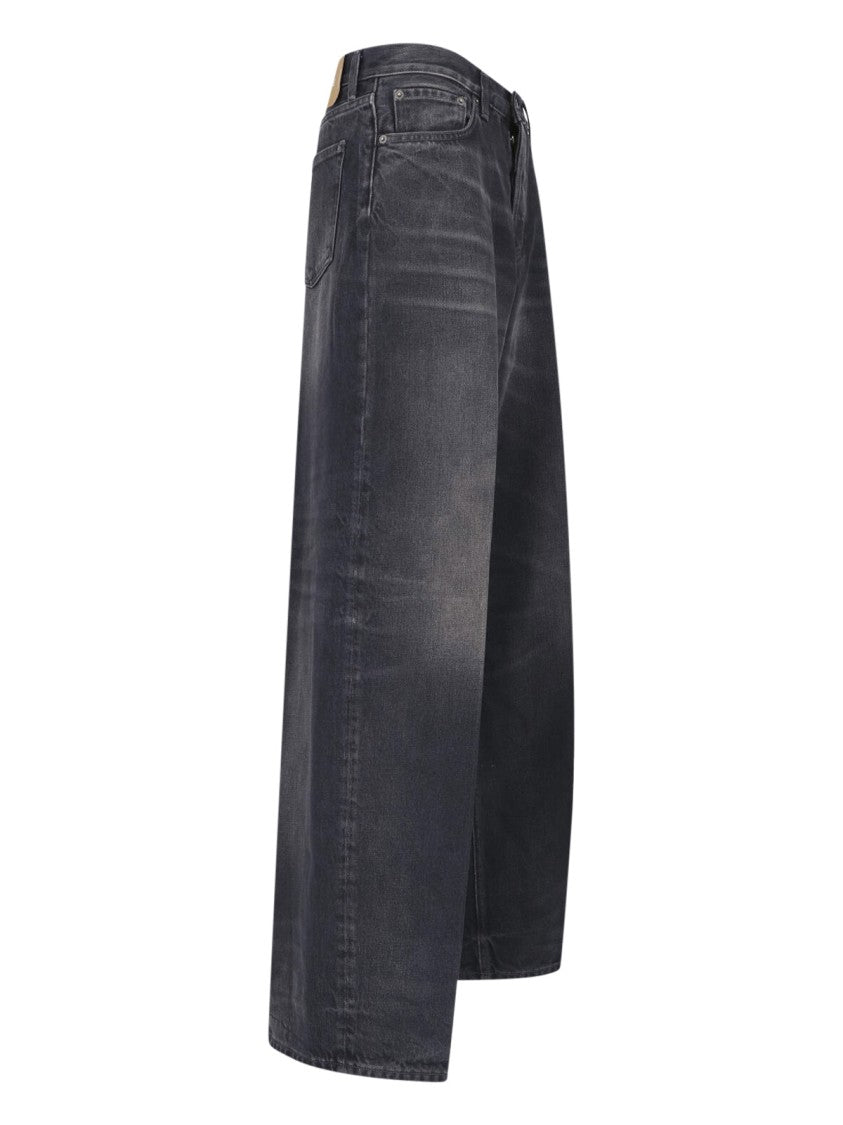 Haikure Wide-Leg Black Denim Bethany Jeans With Five-Pocket Design