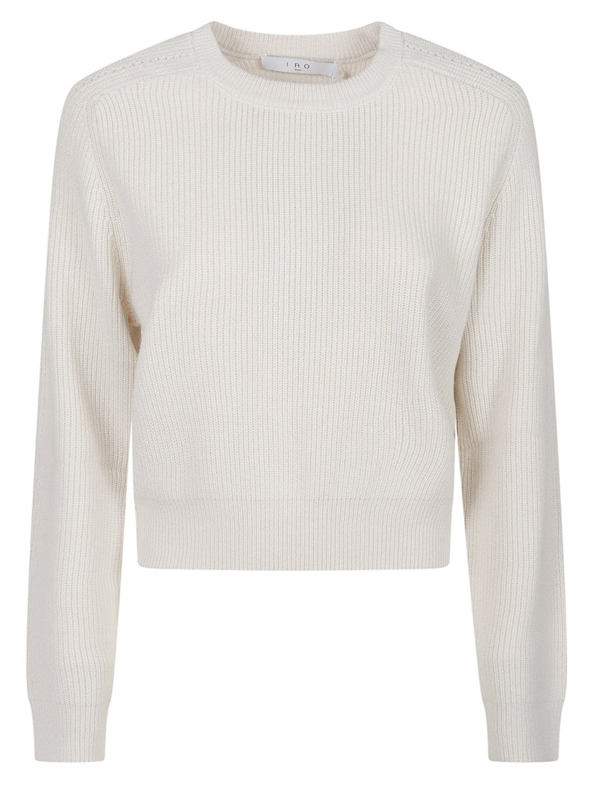 Iro Celena Cropped Ribbed Viscose Sweater