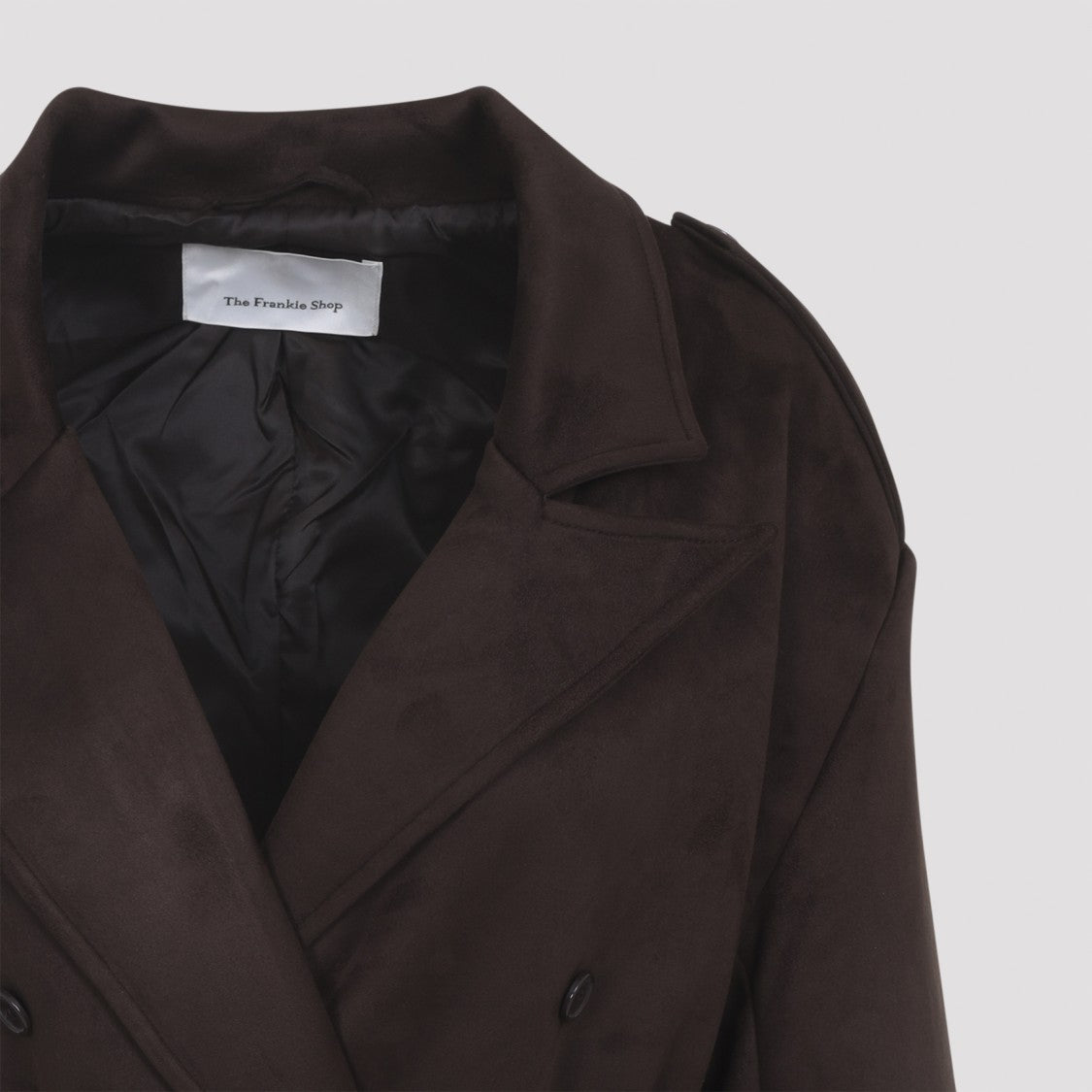 The Frankie Shop Pembroke Faux Suede Trench Coat