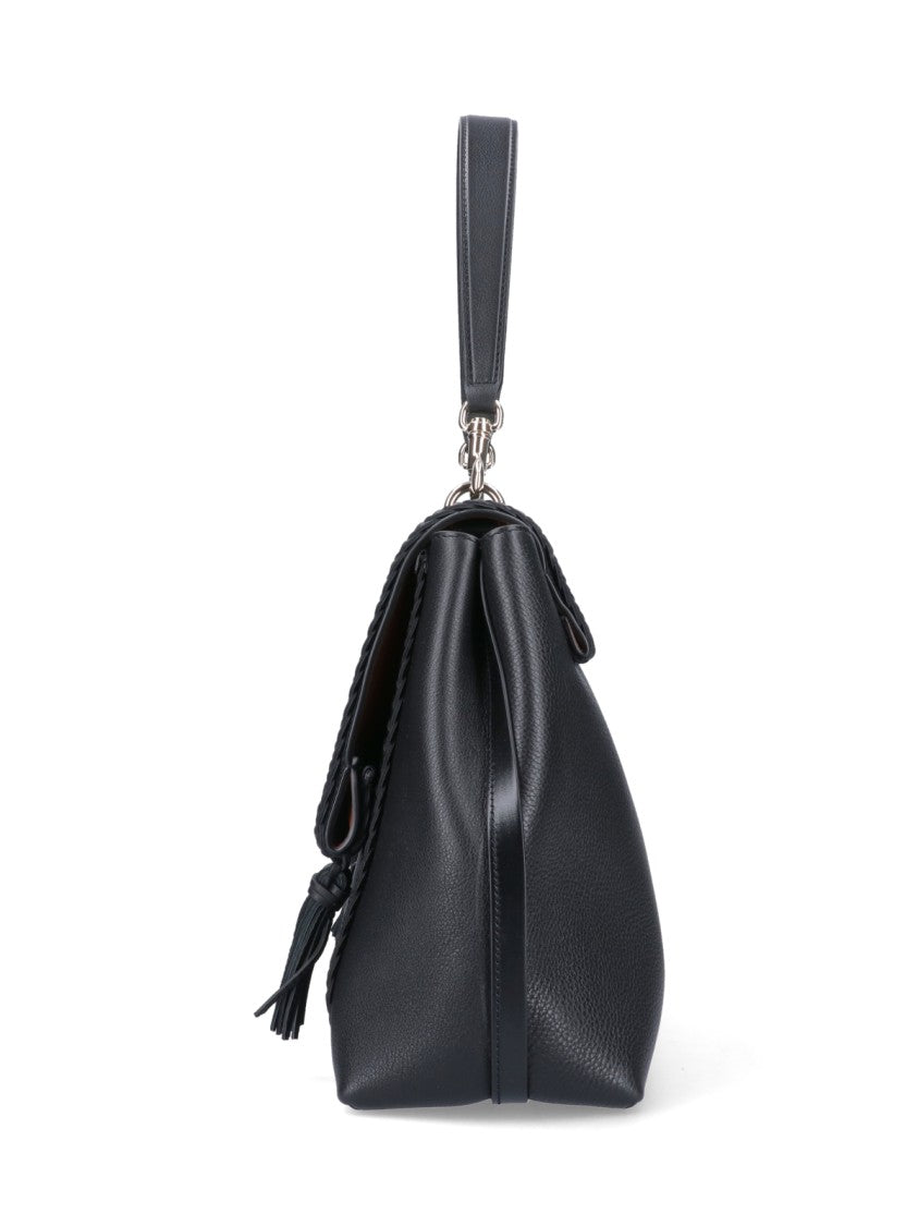 Chloé Black Penelope Large Hammered Leather Bag