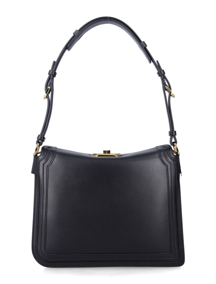 Lanvin Compagnon Small Asymmetric Leather Shoulder Bag