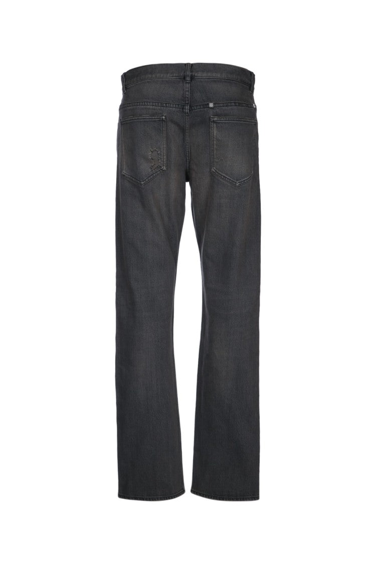 Givenchy Straight-Leg Black Denim Pants With Subtle Sheen