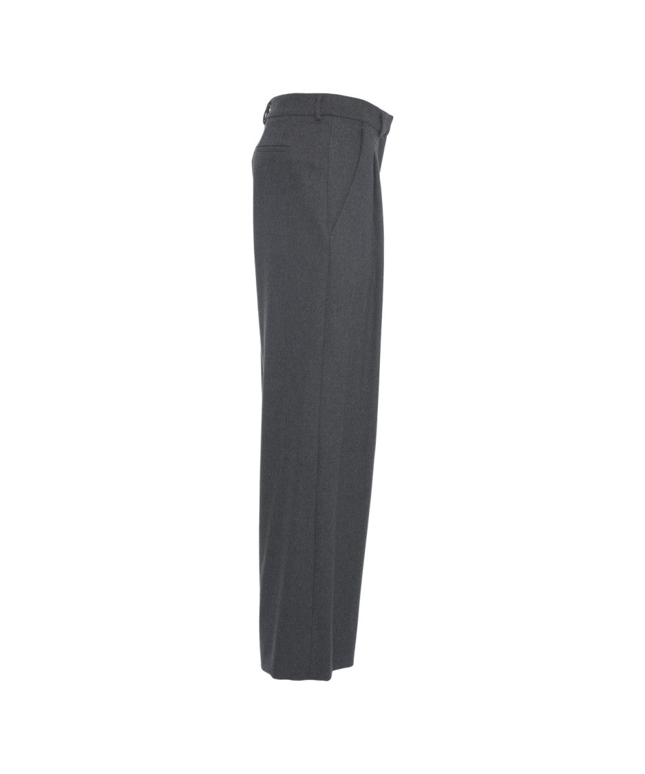 Pt Torino Pleated Wide-Leg Trousers With High Waist And Tailored Finish
