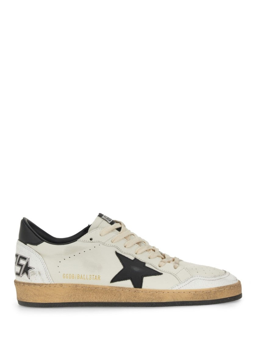 Golden Goose Ball Star Low-Top Distressed Leather Sneakers