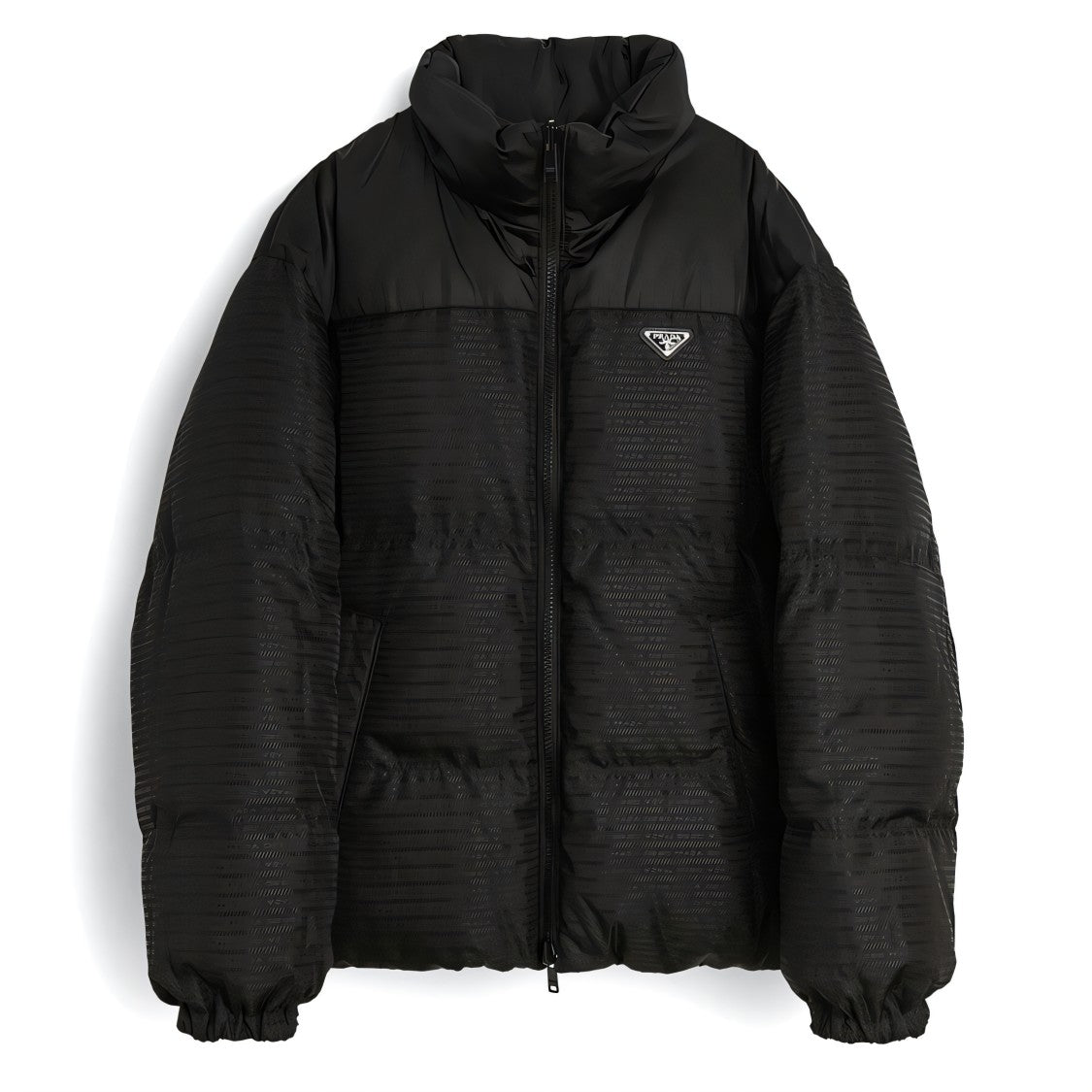 Prada Reversible Nylon Down Jacket With Triangular Logo