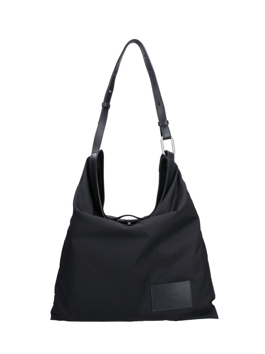 Jil Sander Black Soft Rolled Hobo Bag