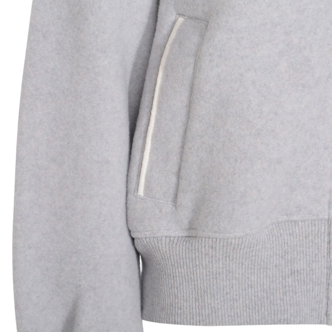 Canada Goose Soft Light Grey Hooded Jacket With Ribbed Details