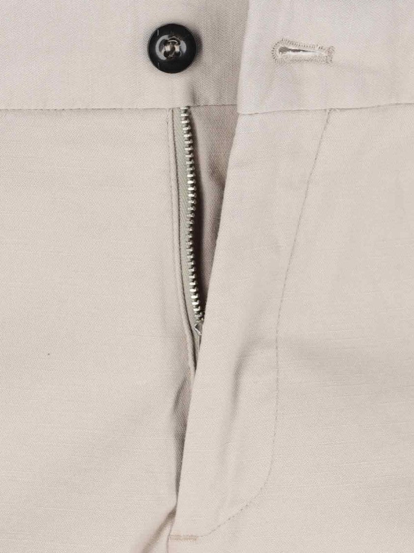 Incotex High-Waisted Beige Chino Pants With Straight Leg Design