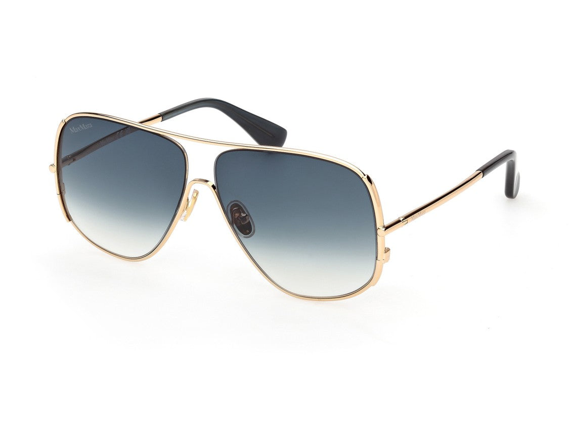 Max Mara Gold Mm0190 Aviator Metal Sunglasses