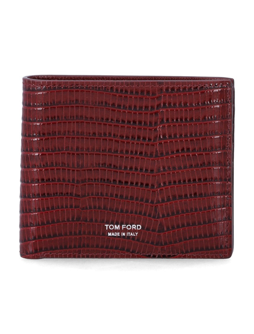 Tom Ford Lizard-Embossed Leather Bifold Wallet