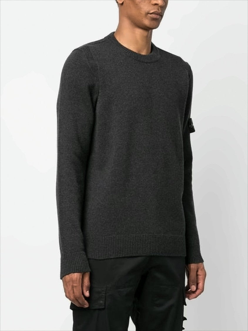 Stone Island Classic Crew Neck Grey Sweater