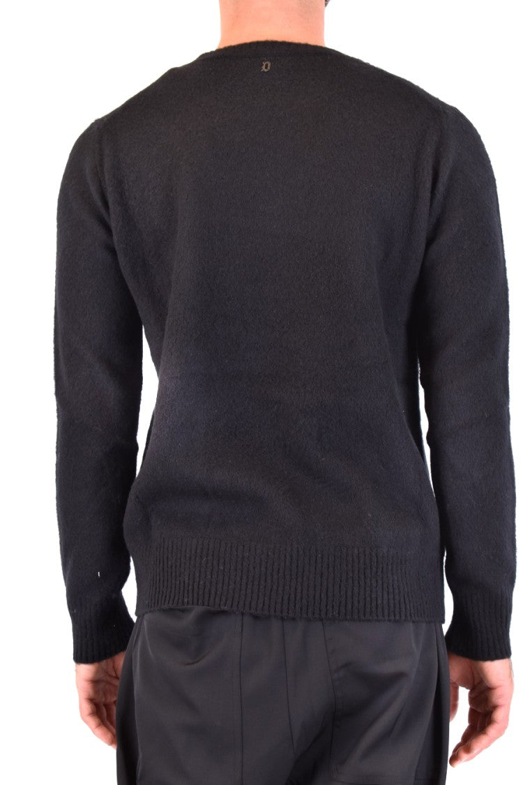 Dondup Classic Black Wool Sweater With Crew Neckline