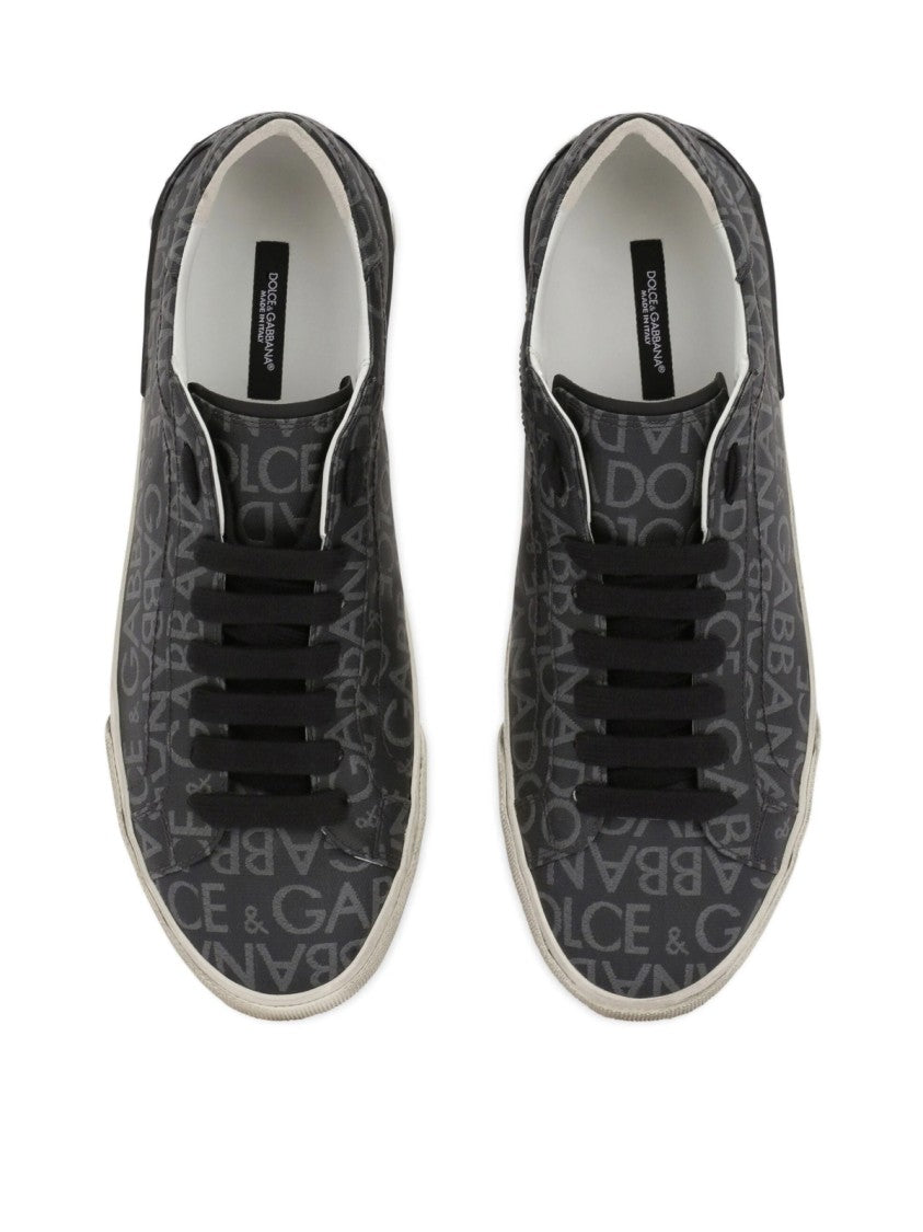 Dolce & Gabbana Portofino Jacquard Logo Sneakers