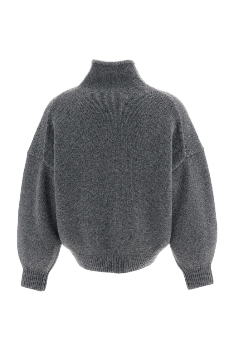Arch4 Grey Cimmie Mock-Neck Cashmere Sweater
