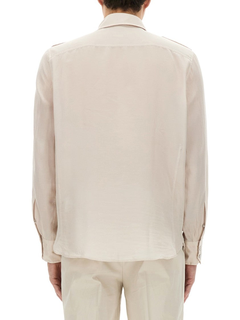 Tom Ford Cotton And Silk Military Shirt