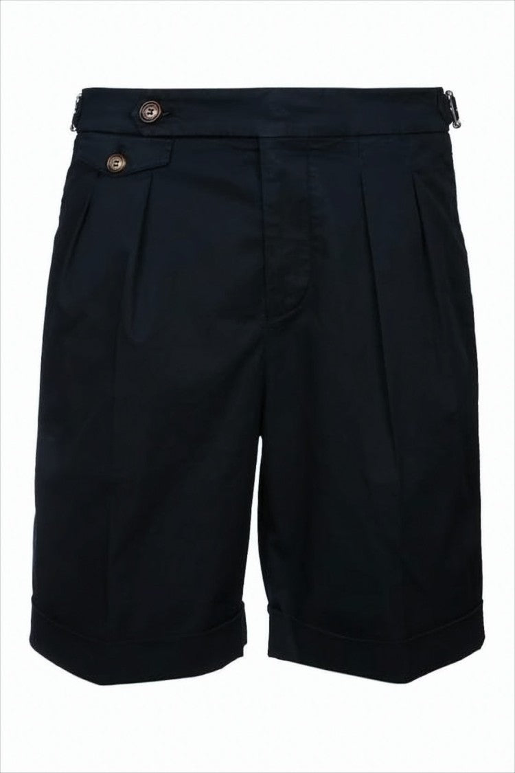 Brunello Cucinelli Tailored Black Shorts With Buttoned Waistband