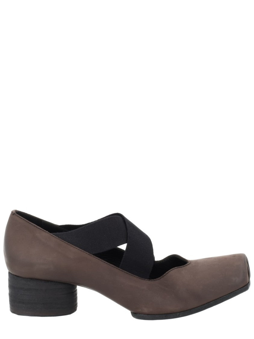 Uma Wang Muted Brown Calf Leather Flats