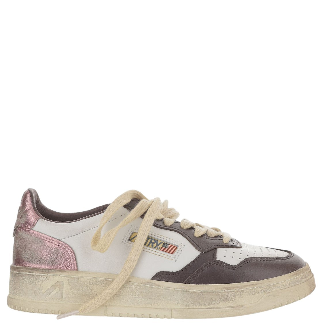 Autry Vintage-Inspired Color-Block Leather Sneakers With Logo Detailing
