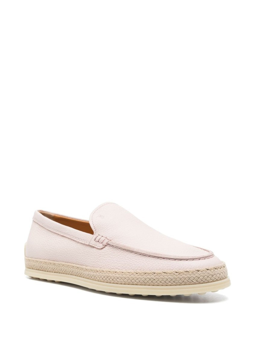 Tod's Calfskin Pink Flat Shoes