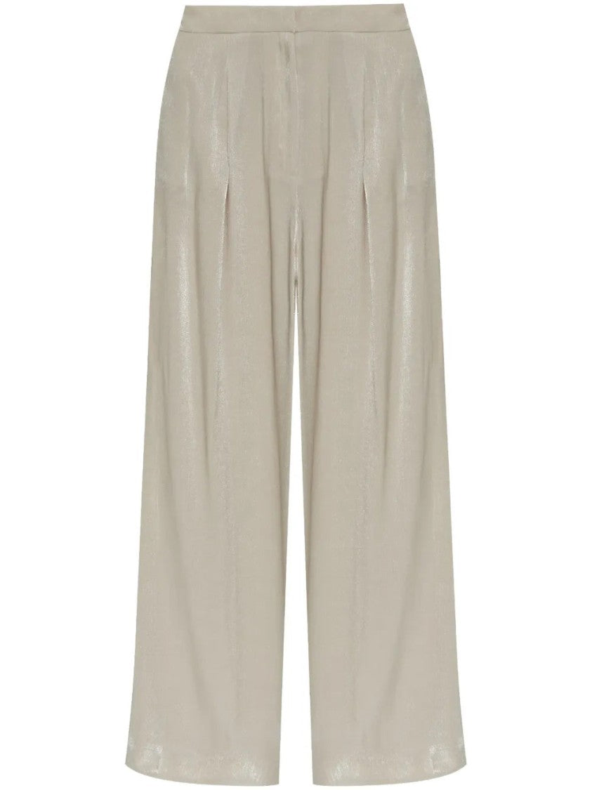 Michael Kors Iridescent Wide-Leg Trousers With High Waist And Pleated Detail
